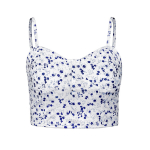 Lilleprinteriga Camisole suvised naiste vestid, naiste rannastiilis Y2K &otilde;hukesed p&uuml;ksid XS must