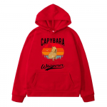 Capybara laste anime hoodie S&uuml;gisene dressipluus y2k sudadera Kawaii Fliisist pullover Lasteriided Pusa poistele ja t&uuml;drukutele 130 punane