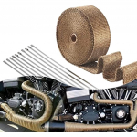 15 MX 5 cm kuumakaitselint Basaltkiust titaanv&auml;rviga v&auml;ljat&otilde;mbeteip 10 roostevabast terasest juhtmek&ouml;idikuga kollektori termoriba kollektori jaoks 18x17x7cm