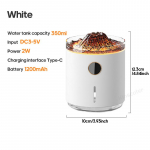 Vulkaanilise leegi &otilde;huniisutid &otilde;hu aroomi difuusor eeterlikud &otilde;lid &otilde;huniisutid kaasaskantavad suitsur&otilde;ngas &ouml;&ouml;valguslambi aroom White