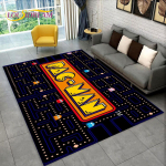 Pacman Retro Classics m&auml;ngum&auml;nguvaip, vaibavaip kodu elutoa jaoks, laste magamistoa diivan, uksematt, libisemiskindel p&otilde;randamatt 100cm x 120cm