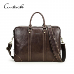 CONTACT'S ehtsast nahast &auml;rikotid meestele Kvaliteetne portfell Meeste Messenger &otilde;lakotid 16 tolli s&uuml;learvuti kotid kohv