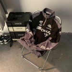 Vintage t&auml;navakirjatr&uuml;kiga s&auml;rk Ameerika &otilde;mblusega kraega t-s&auml;rk meeste naiste pikkade varrukatega hip-hop sporditopp M valge