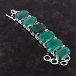 Tahuline Sambia smaragd k&auml;ev&otilde;ru Ehtne v&auml;&auml;riskivi ehted 925 sterlingh&otilde;be k&auml;ev&otilde;ru K&auml;sitsi valmistatud ehted Reguleeritava keti k&auml;ev&otilde;ru Kingitus talle