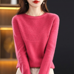 Grace Comfort S&uuml;gistalvine Naiste Mock-Deck-Ka&scaron;miir 100% Meriinovillane Keeratud kampsun Naiste Kootud Pullover Mood Lahed RiietusTopid XXL