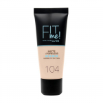 Maybelline Fit Me Matte & Poreless jumestuskreem 104 Soft Ivory 30ml
