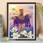 5D DIY Teemantmaali Ristpiste Ristpiste komplekt Mosaiik Teemanttikandid Roos T&auml;isringi kandiline puur Kodukaunistus Round 30x40cm