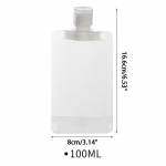 L&auml;bipaistev klapiga pakendikott Plastikust p&uuml;stine tilakott Kaasaskantav reisivedeliku meigipakkekott losjooni &scaron;ampooni jaoks 100ML