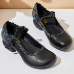 2024. aasta kevadlillega ehtsast lehmanahast kingad Naiste kingad Elegantsed moekingad Naiste retrov&auml;rvi k&auml;sitsi valmistatud kingad k&otilde;rged kontsad 35 beež