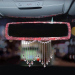Creative Rhinestone Tutid Auto interj&ouml;&ouml;r Tahavaatepeegli Dekoratsioon V&otilde;lu Lill Kristall Tagapeegli kaunistused Autotarvikud blue mirror