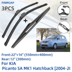 KIA Picanto SA MK1 luukp&auml;ra 2004-2011 jaoks Eesmised tagumised klaasipuhasti terad harjad L&otilde;ikuri tarvikud J Konks 2006 2007 2008 2009 2010 2011