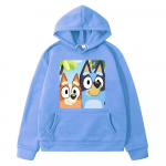 Blueys anime hoodie dressipluus Fliisist pullover S&uuml;gisjope Blueys Koer Briti multikad Pusad y2k sudadera laste riided t&uuml;druk 160 helesinine v&auml;rv