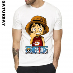 Anime Luffy One Piece Tees&auml;rk Zoro ja Nami T-s&auml;rk meestele ja naistele Unisex XS valge