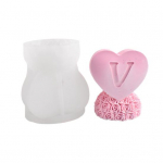 Praktiline armastuse s&uuml;damevorm BPA-vaba toidukvaliteediga mitmeotstarbeline s&otilde;brap&auml;eva k&auml;sitsi valmistatud k&uuml;&uuml;nalde valmistamise vorm V