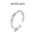 MODIAN 925 Sterling h&otilde;bedane vintage mustriga ava suurus 6-9 s&otilde;rmus reguleeritav retro virnastatav s&otilde;rmes&otilde;rmused naistele peened ehted roosa