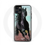Iphone 11 pro &uuml;mbris Friesian Horse Black