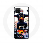 Samsung Galaxy A12 &uuml;mbris Formula 1 Max Verstappen F1 v&otilde;idus&otilde;itja must punane ja kollane