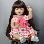 Elutruu pehme silikoonist terve keha &uuml;mbers&uuml;ndinud beebit&uuml;druk nukk Betty 22'' 55 cm realistlik printsess v&auml;ikelapse Bebe vasts&uuml;ndinud vannim&auml;nguasjad lastele s&uuml;nnip&auml;evaks j&otilde;ulukingid 55cm