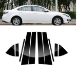 10 tk autoukse akna samba postid trimmikatete kleebis Mazda 6 RUIYI 2010 2011 2012 2013 2014 2015 jaoks must