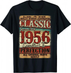 Vintage 1956. aasta v&auml;ljaanne 66 aastat vana 66. s&uuml;nnip&auml;eva Unisex T-s&auml;rk S