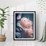 DIY teemantmaal Ilus lootose ristpiste komplekt Mosaiikkunst Teemantmaal t&auml;isringi/ruudukujulise teemantv&auml;rviga kodukaunistus Round 30x40cm