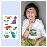 1 leht Kids Glitter dinosaurus v&otilde;lts t&auml;toveeringuga kleebis M&auml;nguasjad Laste kehakleebis M&auml;nguasjad Instant Body Sitcker Veekindel