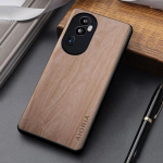 &Uuml;mbris Oppo Reno 10 Pro Plus funda puidust bambusmustriga PU nahast kate oppo reno10 pro korpuse coque jaoks reno 10 pro plus must