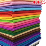 40 tk 12 x 12 tolli (30cmx30cm) 1,4 mm paksune pehme viltkangast leht Erinevat v&auml;rvi vildipakk, meisterdamine k&auml;sit&ouml;&ouml;&otilde;mblusruudud, lausriidest lapitehnika 40PCS/SET mitmev&auml;rviline