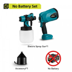 Newbeny 800 ml elektriline pihustusp&uuml;stol k&auml;eshoitav juhtmeta suure v&otilde;imsusega elektriline v&auml;rvipihusti Kodu DIY lihtne pihustamine Makita 18 V aku jaoks No Battery