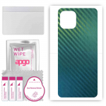 apgo Protective Skin Sticker for the back compatible with Motorola Edge 20 Fusion, Wrap Film, Foil, Vinyl - Pattern Carbon Chameleon CAKA1