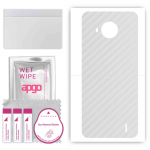 apgo Protective Skin Sticker for the back compatible with Nokia C20 Plus, Wrap Film, Foil, Vinyl - Pattern Transparent Carbon