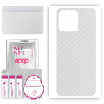 apgo Protective Skin Sticker for the back compatible with Tecno Spark 9, Wrap Film, Foil, Vinyl - Pattern Transparent Carbon