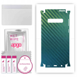 apgo Protective Skin Sticker for the back+sides compatible with Samsung Galaxy S10, Full Wrap Film, Foil, Vinyl - Pattern Carbon Chameleon CAKA1