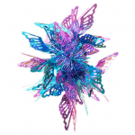 Laste tantsu randme lillede liblikad erksad v&auml;rvid Elastne kummipael K&auml;epael Laste esinemise peor&otilde;ivaste aksessuaar sinine/roosa