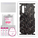 apgo Protective Skin Sticker for the back+sides compatible with Oppo Reno3, Full Wrap Film, Foil, Vinyl - Pattern Carbon Black Pixel