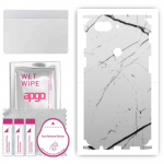 apgo Protective Skin Sticker for the back+sides compatible with OnePlus 5T, Full Wrap Film, Foil, Vinyl - Pattern White Marble