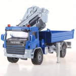 1/50 Tsingisulamist Haagiskraana Transpordis&otilde;iduki Mudel M&auml;nguasi Kallutava Kastiga Laste M&auml;nguasi Inseneris&otilde;iduk 1/50-Size:13.5*7.5*5cm sinine