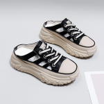 Naiste vabaaja platvormiga sussid, hingavad v&auml;ljal&otilde;igetega jalatsid, jalutusketsid, sportlikud rannasandaalid, pl&auml;tud, suvised libisemiskindlad avatud kannaga ketsid naistele 40 must