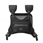 V&auml;listingimustes kasutatav rinnakott, reguleeritavad rihmad, suure mahutavusega veekindel t&otilde;mblukuga tasku meeste naiste sportlik jalgrattas&otilde;it jooksuvesti kott Matkamine reisi EDC rinnapakk Mesh cotton