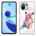 Baby Mom Girl Boy marmorist &uuml;mbris Xiaomi Mi 11 Lite NE 11i 10T 11T Pro A2 A3 Lite POCO F3 M3 M4 C31 X3 Pro NFC GT must kate jaoks Xiaomi POCO X3 Pro