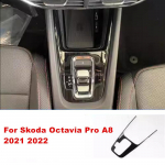 Skoda Octavia Pro A8 2021 2022 LHD Must Auto Stiil K&auml;igukangi Paneeli Kate Dekoratsioon