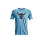 Under Armour Project Rock Vintage Prindiga &Uuml;mmarguse Kaelusega T-s&auml;rk Meeste Topid Sinine 1371214-416 S