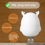 Mini USB LED-&ouml;&ouml;valgusti juhtmevaba &ouml;&ouml;valgusti laadimine magamistoa voodi k&ouml;&ouml;gi lamp Multifilmi kaunistus laualamp lastele kingitus 1pc