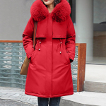 Naiste mood vaba &uuml;hev&auml;rviline kapuutsiga, keskmise pikkusega pikkade varrukatega lukuga ja n&ouml;&ouml;biga puuvillane jope XL must