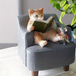 1 tk armsad hiirekaunistused Animal Resin Home Decor Simuleeritud loomade t&ouml;&ouml;laua kaunistused ja k&otilde;vakaanelised kodukaunistused Cat and Mouse