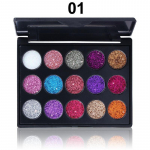Ladies Fashion 15 Colors Diamond Sequin lauv&auml;rvipalett Glitter Powder highlight lauv&auml;rv 01