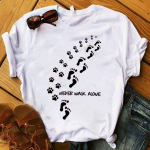 Naised Suures suuruses T Graafiline Lill &Auml;ra kunagi k&otilde;nni &uuml;ksi Koer K&auml;pp Mood tr&uuml;kitud top Ts&auml;rk Naiste T-s&auml;rk Naiste riided T-s&auml;rk S must