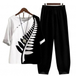 2tk/komplekt Naiste T-s&auml;rk P&uuml;ksid Kevadsuvi O Kaelus Lillemustriga Poolvarrukatega s&auml;rk vabaaja avara &uuml;laosaga elastne v&ouml;&ouml;koht Spordihaaremi p&uuml;kste p&uuml;kste komplekt 4XL beež