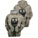 Meeste kapuuts s&uuml;gis vabaaja pikkade varrukatega dressipluus Naljakas loomamustriga 3D prindiga topid Pullover Mood Suured t&auml;navar&otilde;ivad S