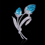 Tsirkoonist lillepross Naiste jakk Kampsun Mantel N&otilde;el Atmosf&auml;&auml;riline Kleit Korsaaž Strass Lihtsad Aksessuaarid